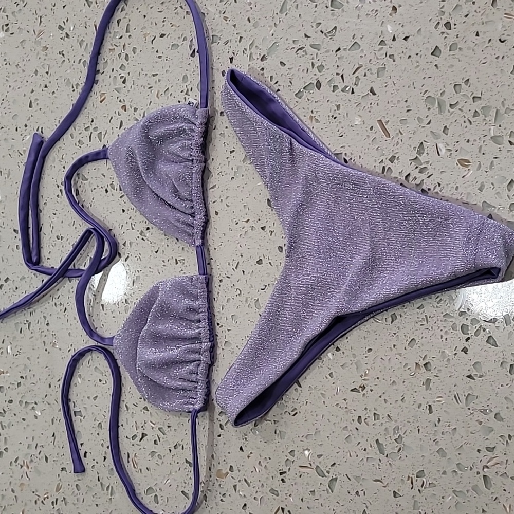Purple sparkle bikini